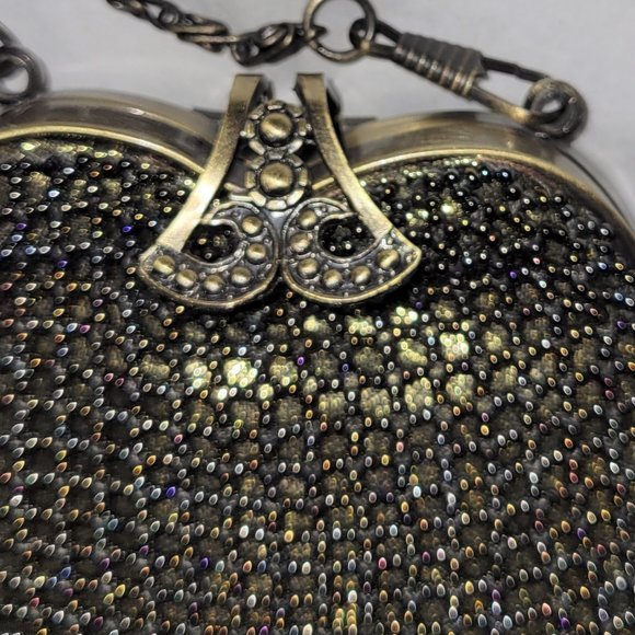 Vintage Bronze/Gold Beaded Bag - Picture 2 of 3